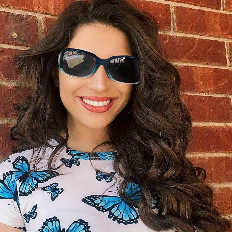 Myiaur for Women 2024 Trendy Retro Shades with Protection Butterfly Decors 2 Pack