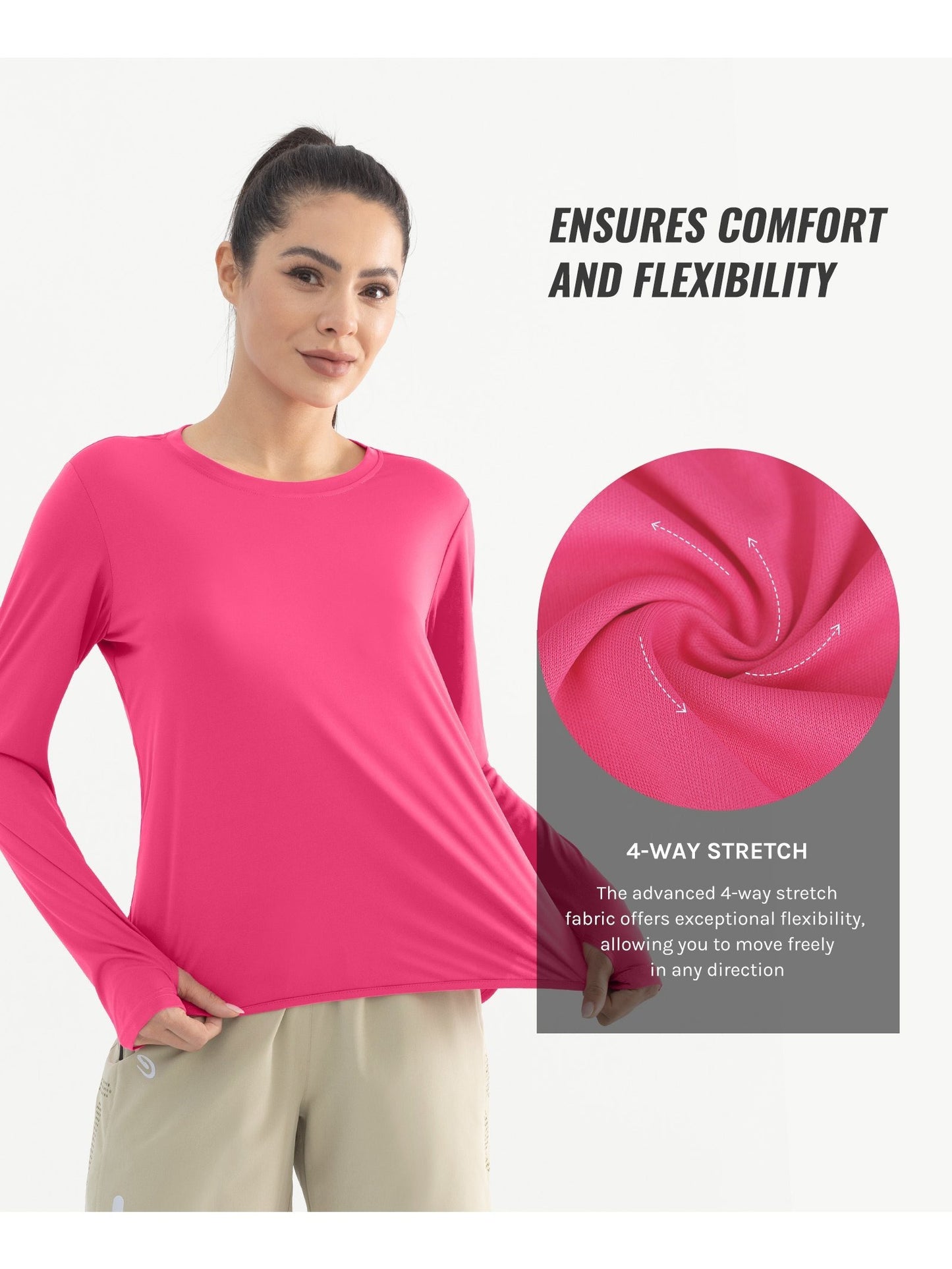Women's Long Sleeve Lightweight Sun Shirts Summer 2025 UPF 50+ UV Protection Fishing Hiking Shirts