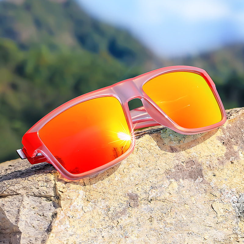 Classic Box Style Glasses, with Protection, Novelty Photochromic Frame, Unisex, Outdoor Sports Sun Protection, Running, Fishing, Driving - Professional Glasses
