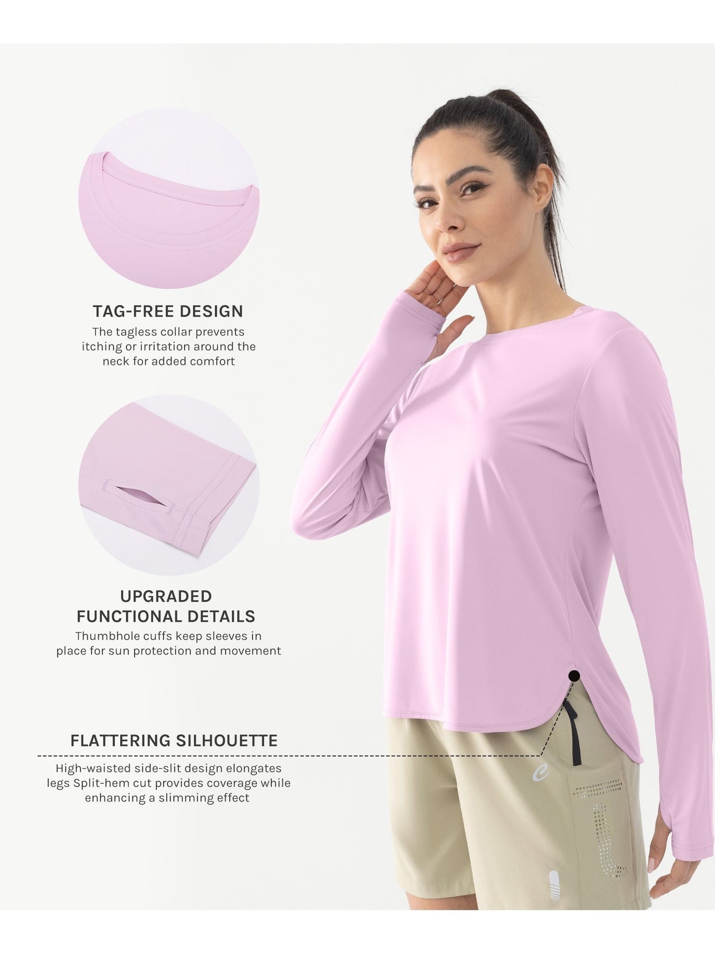 Women's Long Sleeve Lightweight Sun Shirts Summer 2025 UPF 50+ UV Protection Fishing Hiking Shirts