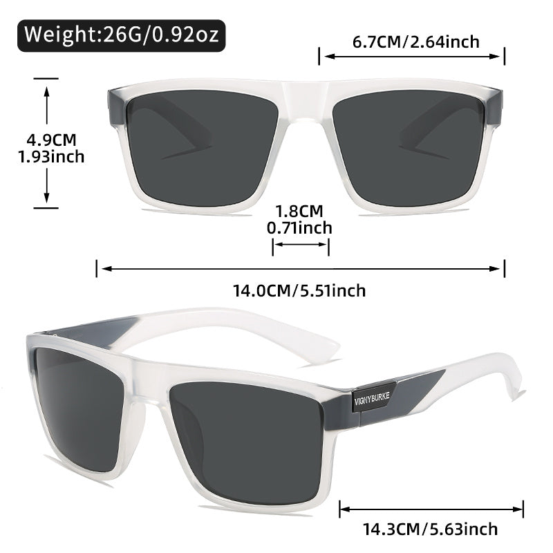 Classic Box Style Glasses, with Protection, Novelty Photochromic Frame, Unisex, Outdoor Sports Sun Protection, Running, Fishing, Driving - Professional Glasses