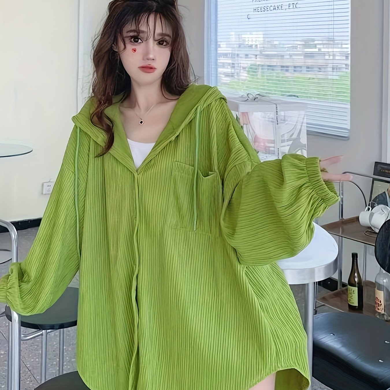 1pc Sunscreen Cardigan Big Size Sunscreen Female External Wear Summer Loose Sister Versatile Lazy Wind Hooded Air Conditioning Shirt Jacket