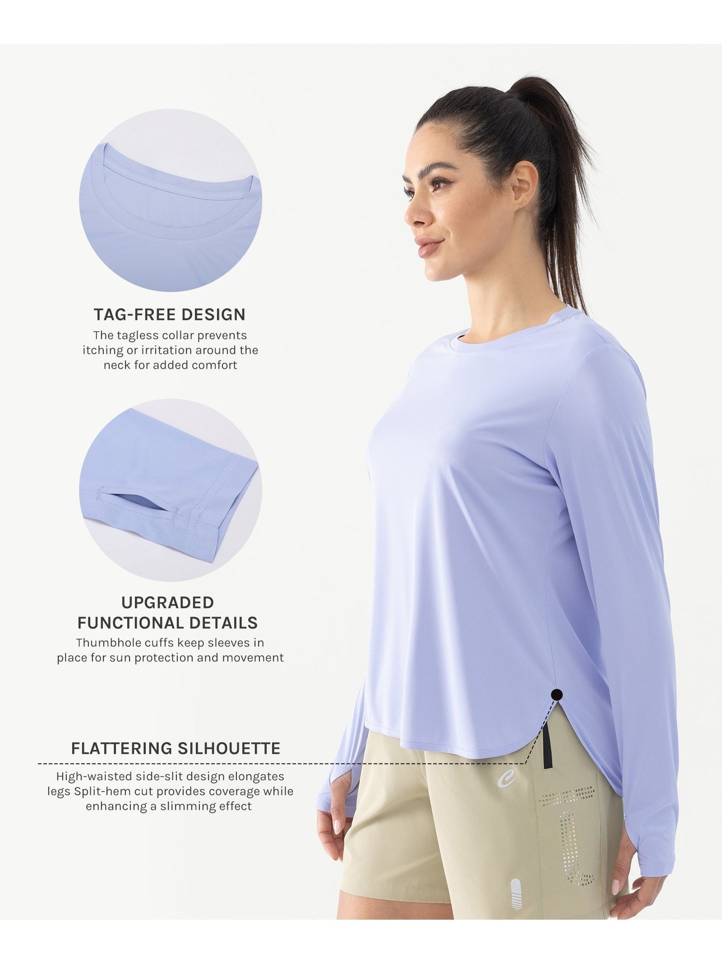 Women's Long Sleeve Lightweight Sun Shirts Summer 2025 UPF 50+ UV Protection Fishing Hiking Shirts