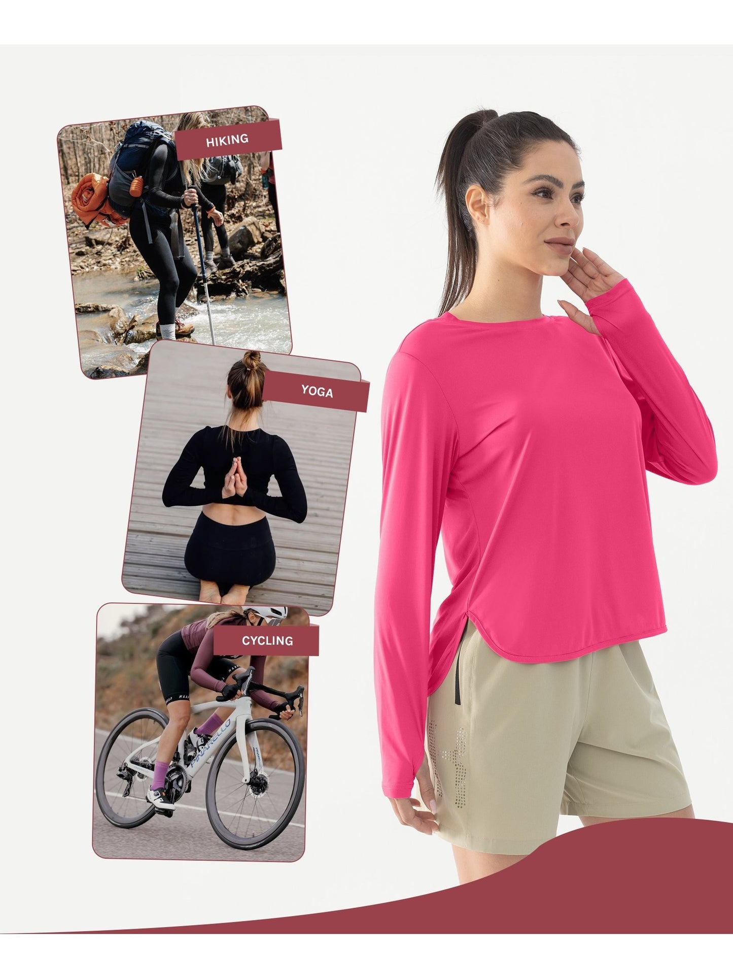 Women's Long Sleeve Lightweight Sun Shirts Summer 2025 UPF 50+ UV Protection Fishing Hiking Shirts