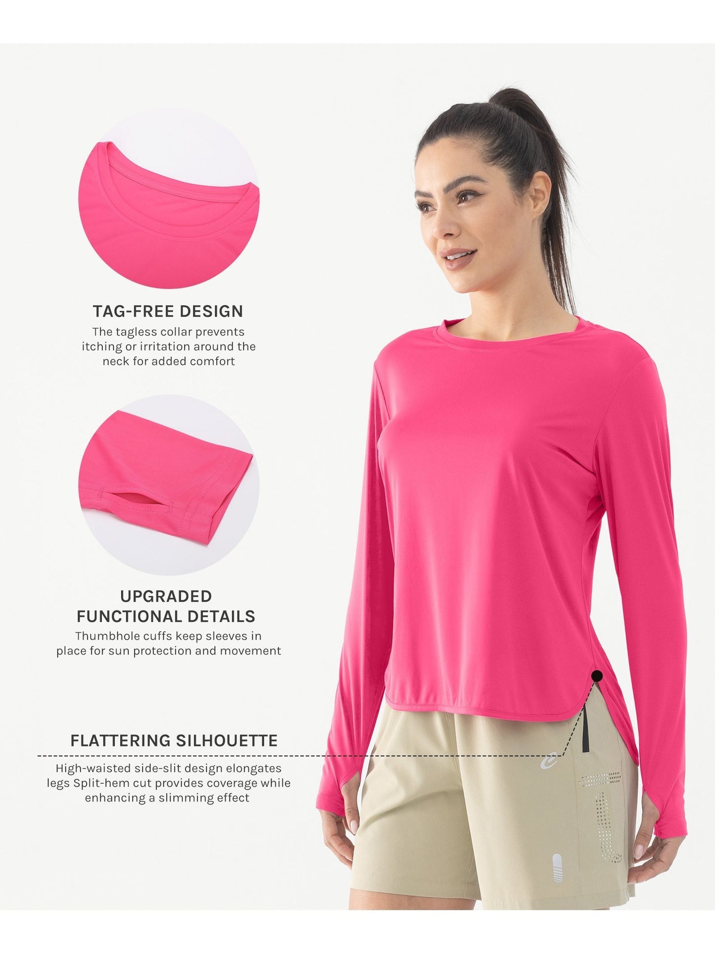 Women's Long Sleeve Lightweight Sun Shirts Summer 2025 UPF 50+ UV Protection Fishing Hiking Shirts
