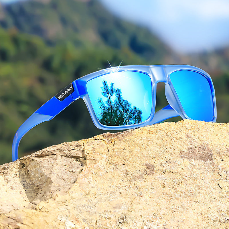 Classic Box Style Glasses, with Protection, Novelty Photochromic Frame, Unisex, Outdoor Sports Sun Protection, Running, Fishing, Driving - Professional Glasses
