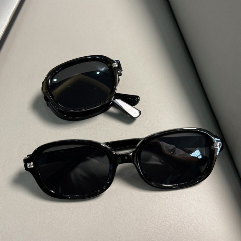 2025 New Fashionable Korean Foldable Portable Retro Glasses Instagram Trendy Fashion Premium Glasses