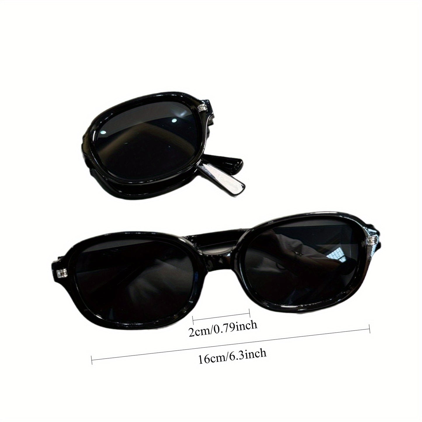2025 New Fashionable Korean Foldable Portable Retro Glasses Instagram Trendy Fashion Premium Glasses