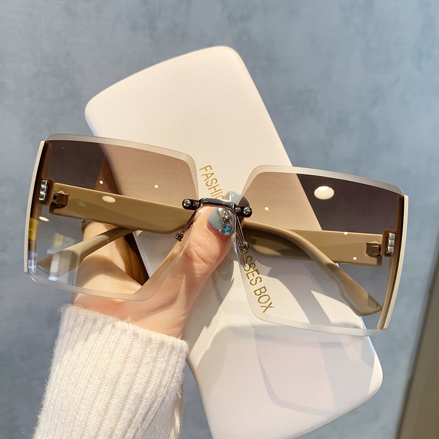 Large Frame Retro Glasses Retro Square Glasses, Popular Large Frame Glasses, Polarized Glasses For Women