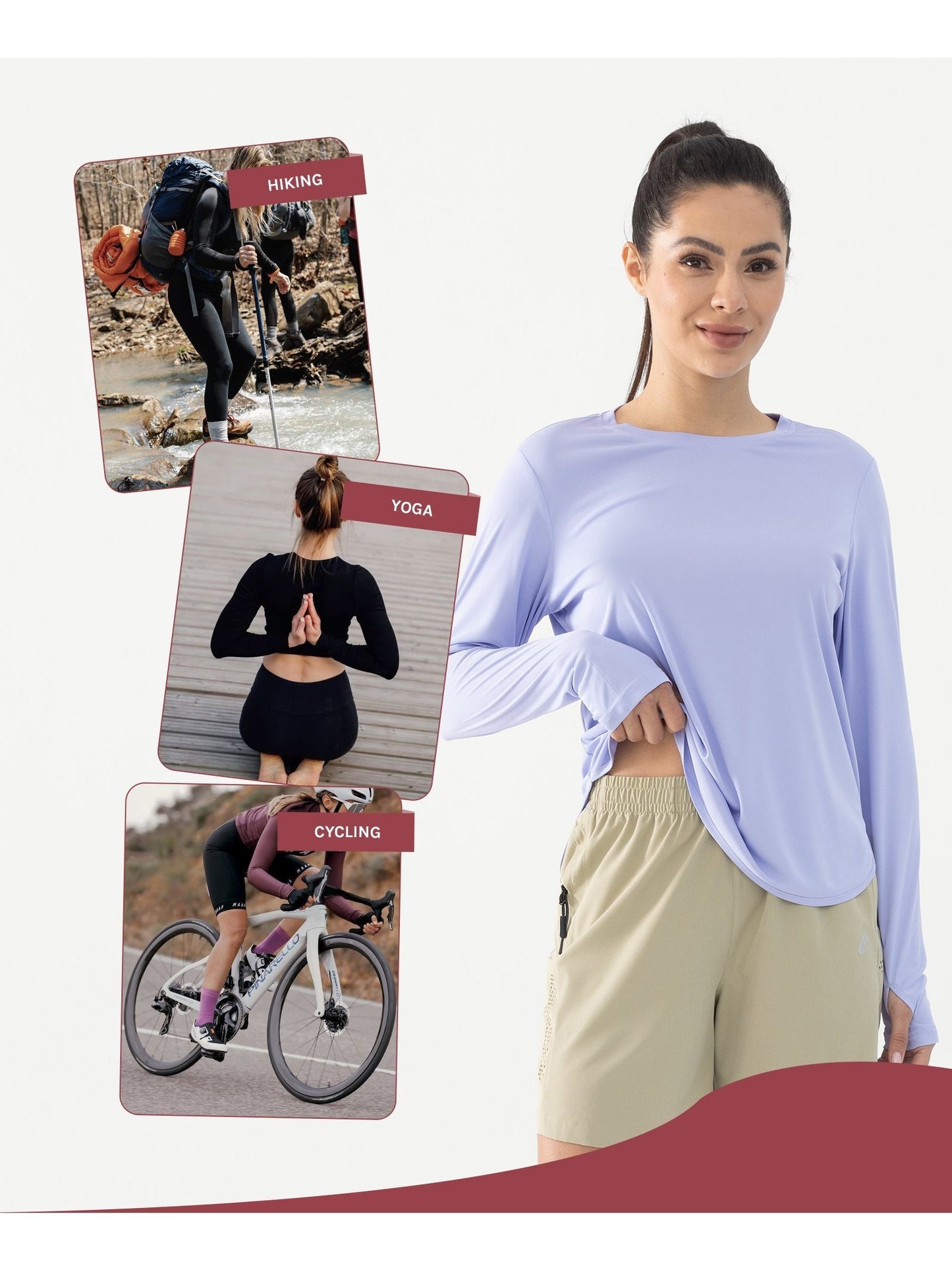 Women's Long Sleeve Lightweight Sun Shirts Summer 2025 UPF 50+ UV Protection Fishing Hiking Shirts