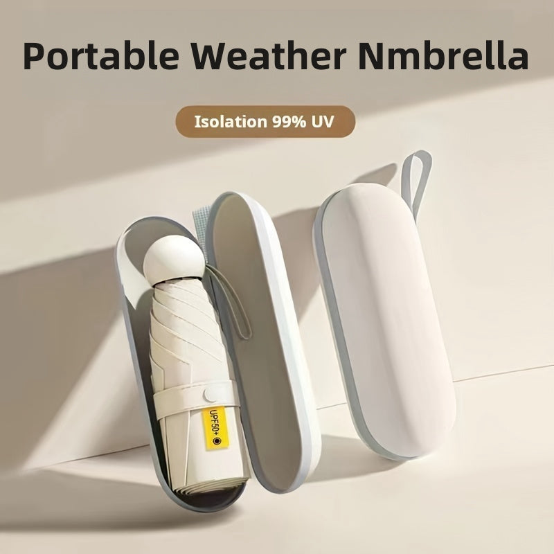 Pocket Umbrella with Capsule Box, UV Protection, Ultralight Sunny And Rainy, En-Toutcas, Lightweight And Compact