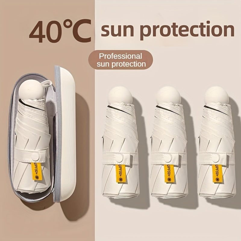 Pocket Umbrella with Capsule Box, UV Protection, Ultralight Sunny And Rainy, En-Toutcas, Lightweight And Compact