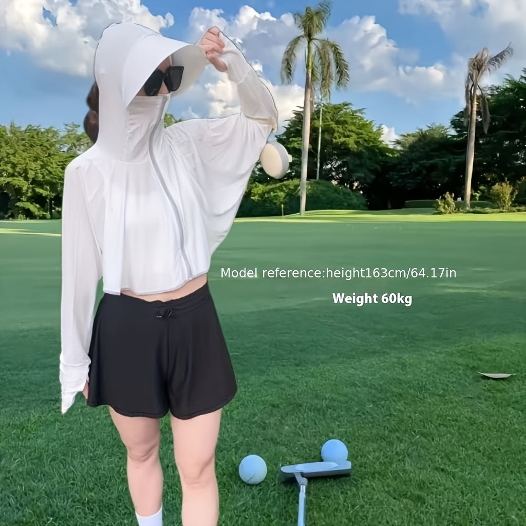 Sun Protection Clothing For Women In Summer, Thin, Loose, Slimming, Driving, Cycling, Shawl, Breathable Cover, Short Sun Protection Clothing, Outerwear, Cloak Style Sun Protection Clothing