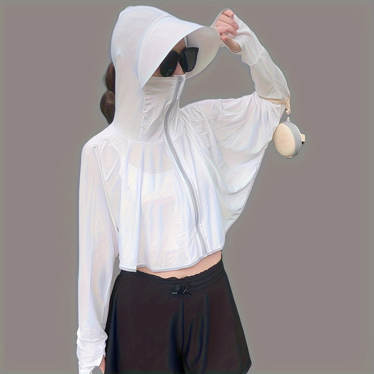 Sun Protection Clothing For Women In Summer, Thin, Loose, Slimming, Driving, Cycling, Shawl, Breathable Cover, Short Sun Protection Clothing, Outerwear, Cloak Style Sun Protection Clothing