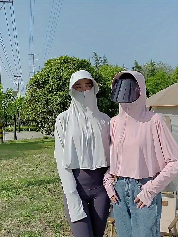 Sun Protection Clothing For Women In Summer, Thin, Loose, Slimming, Driving, Cycling, Shawl, Breathable Cover, Short Sun Protection Clothing, Outerwear, Cloak Style Sun Protection Clothing