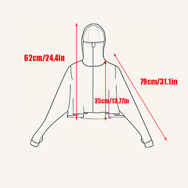 UPF50 Sun Protection Clothing Summer Ice Silk Anti-ultraviolet Hooded Breathable Sun Protection Shirt Sun Cloak Zipper Lightweight Hoodie