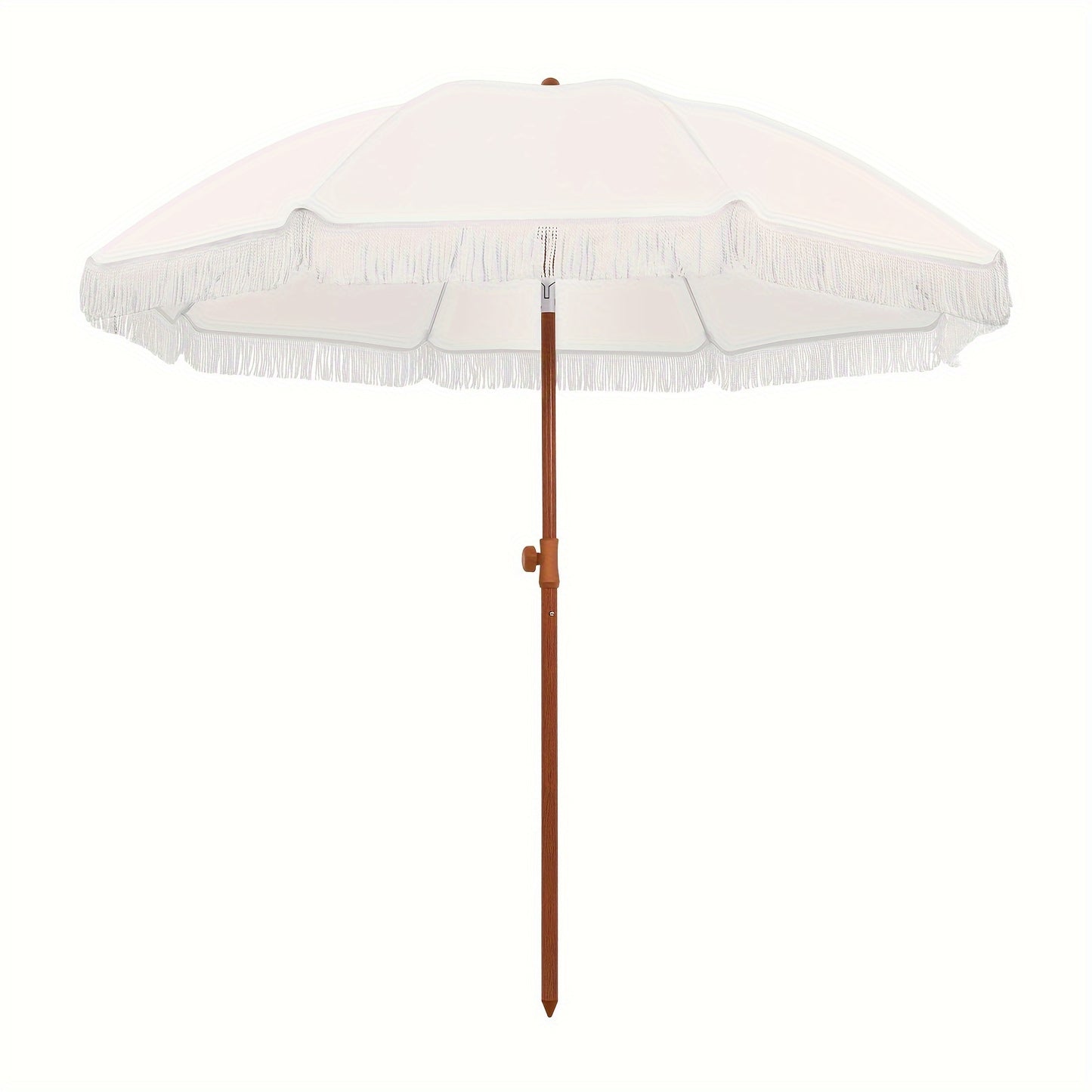 Patio Umbrella With UPF 50+ Protection, 8 Ribs, Push Button Tilt - Versatile Outdoor Shade For Garden, Courtyard, And Beach