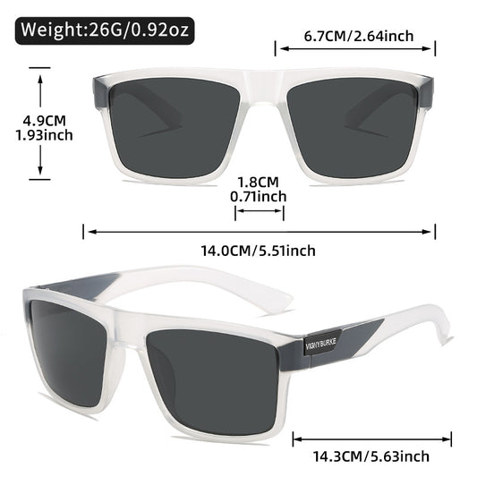 Classic Box Style Glasses, with Protection, Novelty Photochromic Frame, Unisex, Outdoor Sports Sun Protection, Running, Fishing, Driving - Professional Glasses