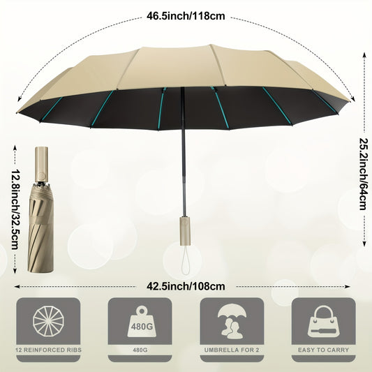 Super Strong Windproof Automatic Folding Men Umbrella, 72\u002F80 Bone Reinforced, Large Rainproof Sun UV Protection Umbrellas Women
