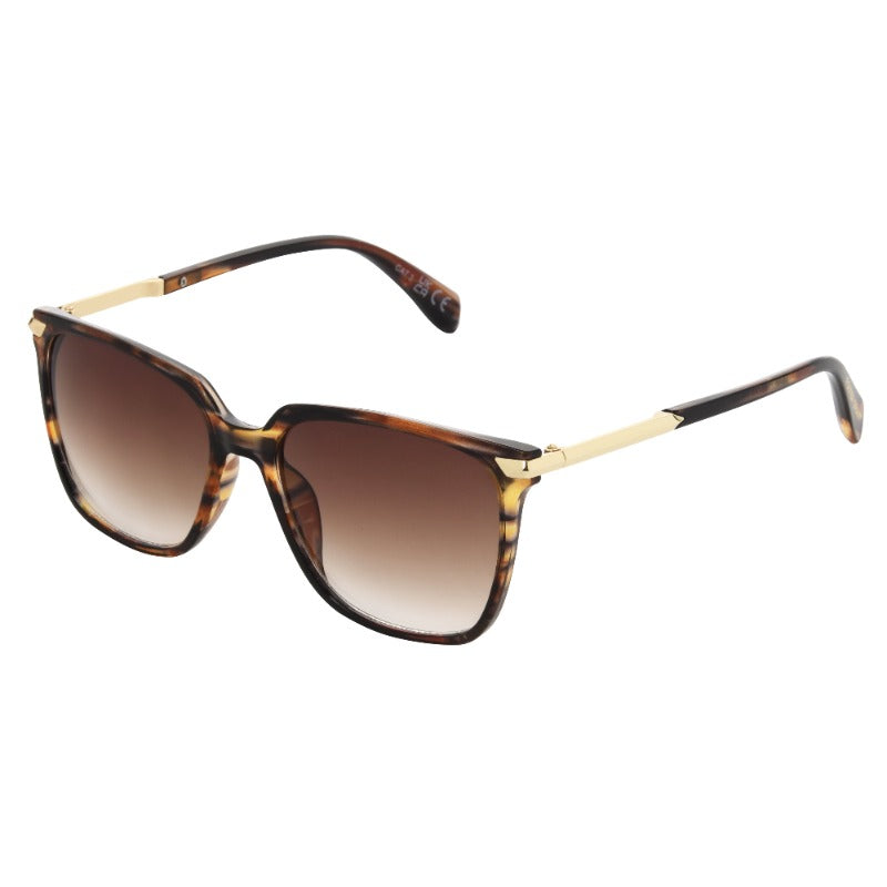 Women's Square Fashion Fashion Glasses Brown