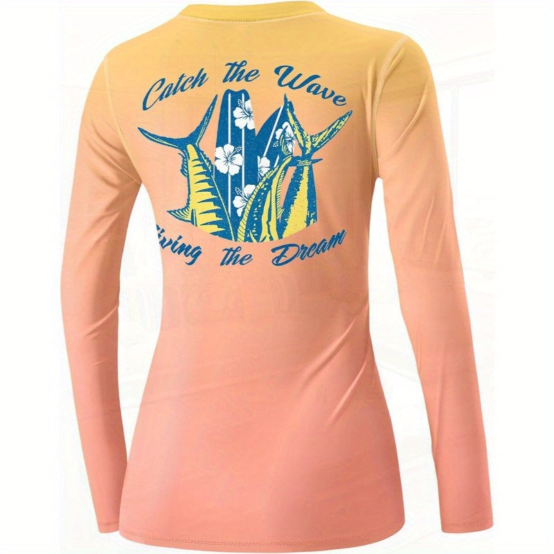 Women'S Long Sleeve Rash Guard Sun Protection Shirt - Quick-Dry, Stretchy Swim & Outdoor Performance Top with \