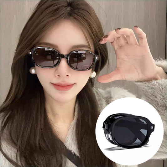 2025 New Fashionable Korean Foldable Portable Retro Glasses Instagram Trendy Fashion Premium Glasses