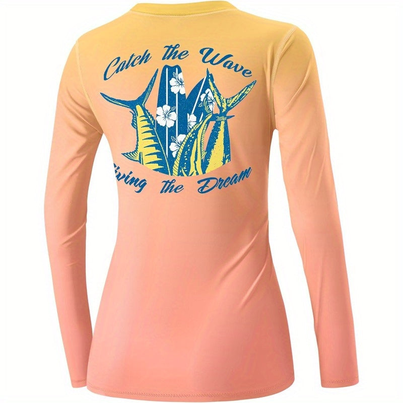 Women'S Long Sleeve Rash Guard Sun Protection Shirt - Quick-Dry, Stretchy Swim & Outdoor Performance Top with \